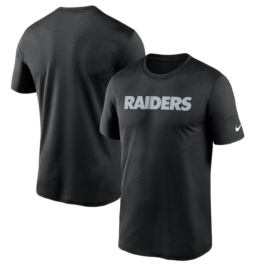 Las Vegas Raiders Nike Fan Gear Legend Wordmark Performance T-Shirt Black