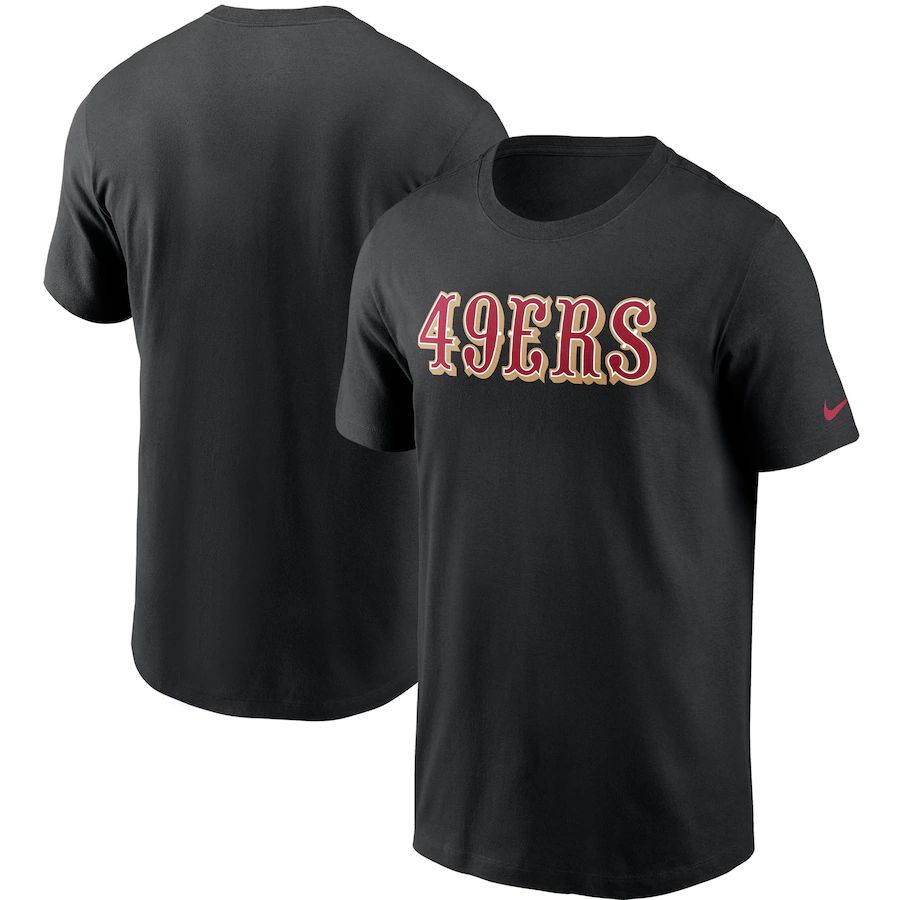 San Francisco 49ers Nike Fan Gear Wordmark T-Shirt Black