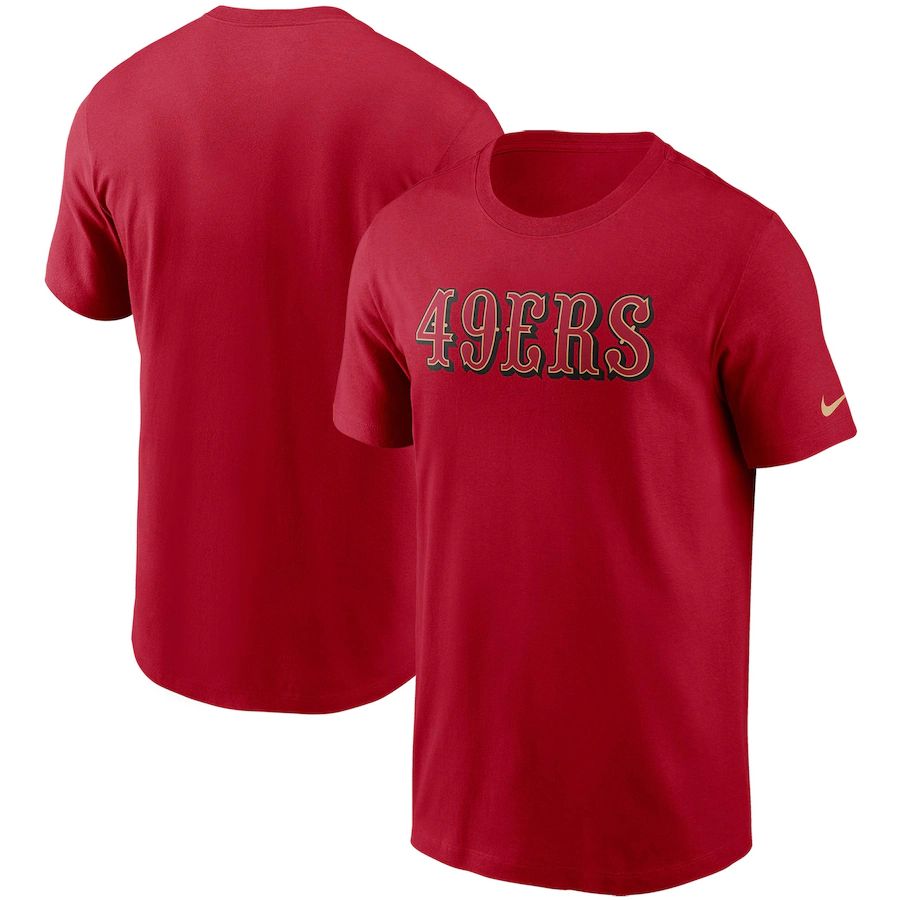 San Francisco 49ers Nike Fan Gear Wordmark T-Shirt Scarlet