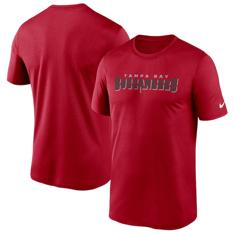 Tampa Bay Buccaneers Nike Fan Gear Legend Wordmark Performance T-Shirt Red