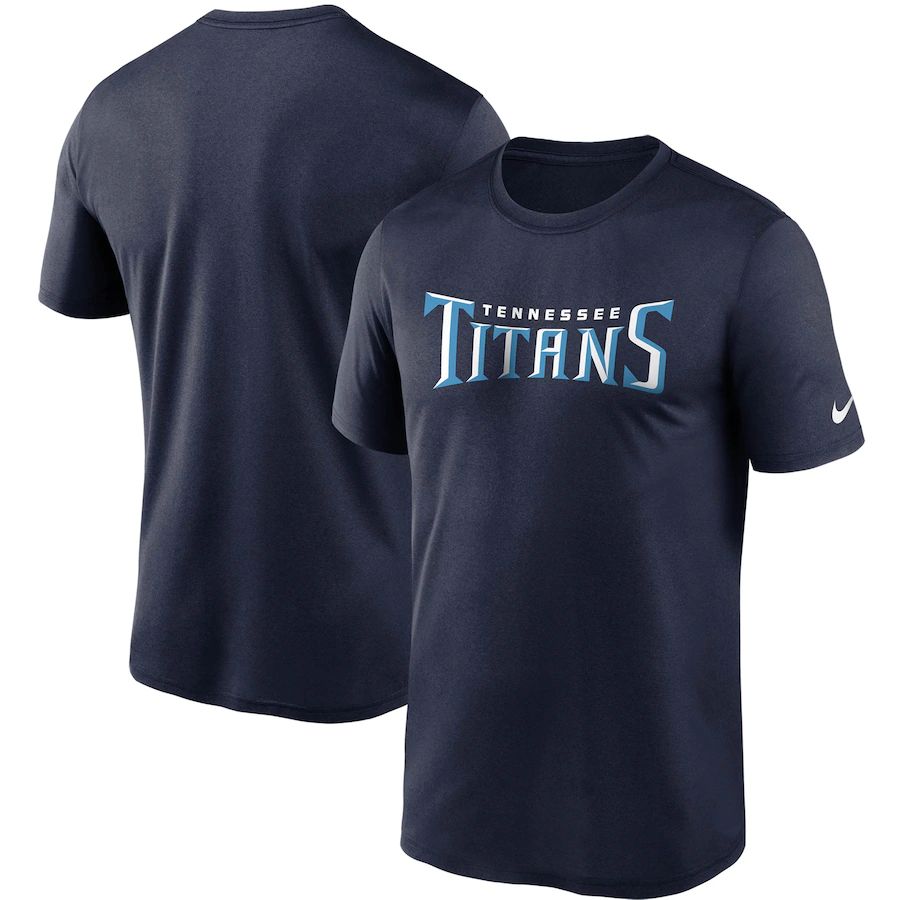 Tennessee Titans Nike Fan Gear Legend Wordmark Performance T-Shirt Navy