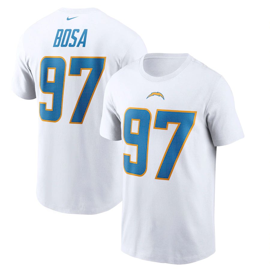 Los Angeles Chargers #97 Joey Bosa Nike Player Name & Number T-Shirt White