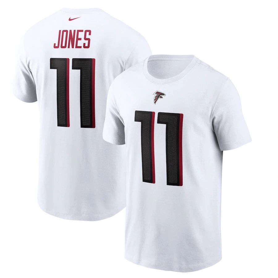 Atlanta Falcons #11 Julio Jones Nike Player Name & Number T-Shirt White