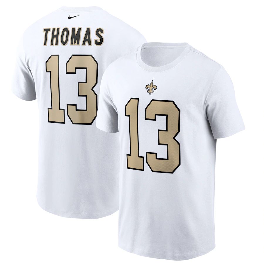 New Orleans Saints #13 Michael Thomas Nike Player Name & Number T-Shirt White