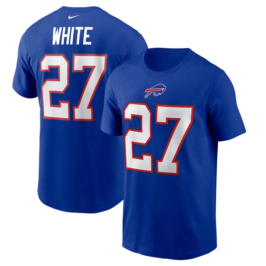 Buffalo Bills #27 Tre'Davious White Nike Player Name & Number T-Shirt Royal