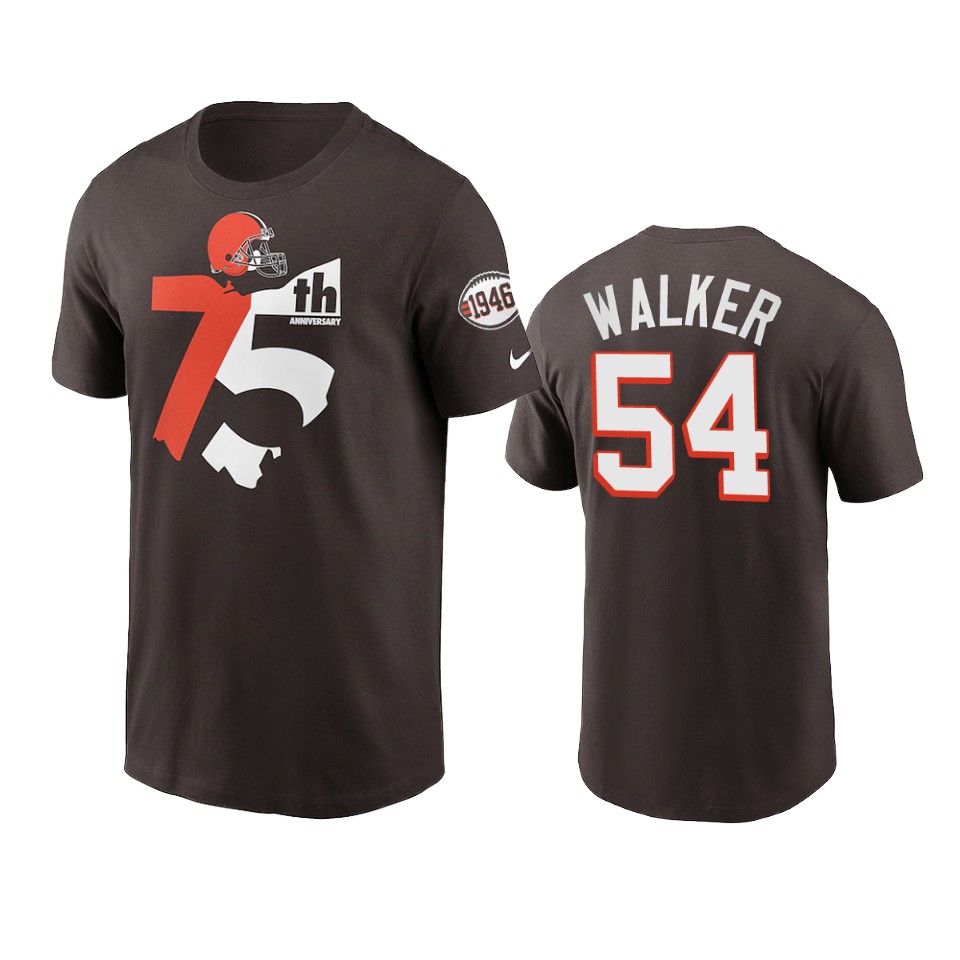 Cleveland Browns #54 Anthony Walker Nike 1946 Collection T-Shirt Brown