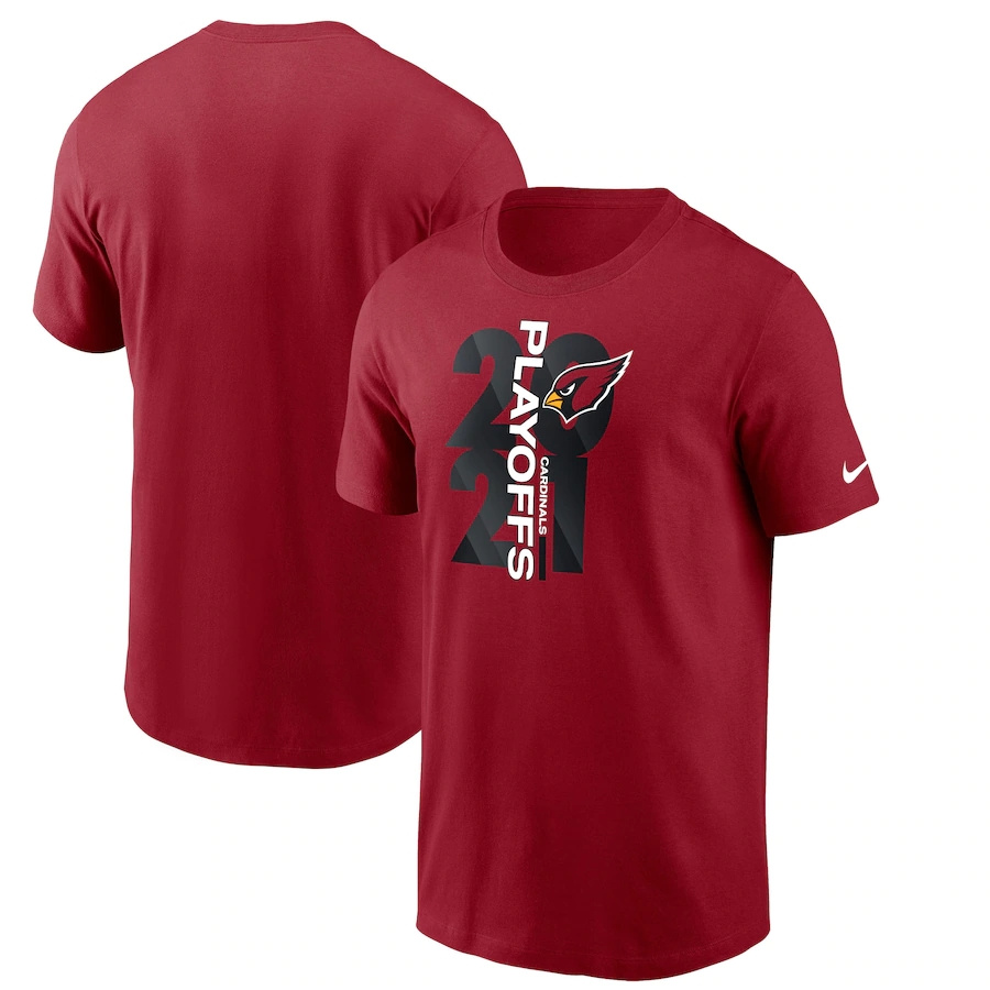 Men's Arizona Cardinals Nike Cardinal 2021 NFL Playoffs Bound T-Shirt