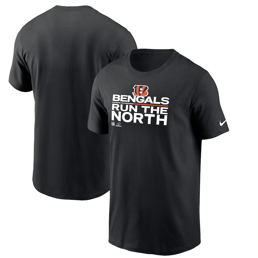 Men's Cincinnati Bengals Nike Black 2021 AFC North Division Champions Trophy Collection T-Shirt