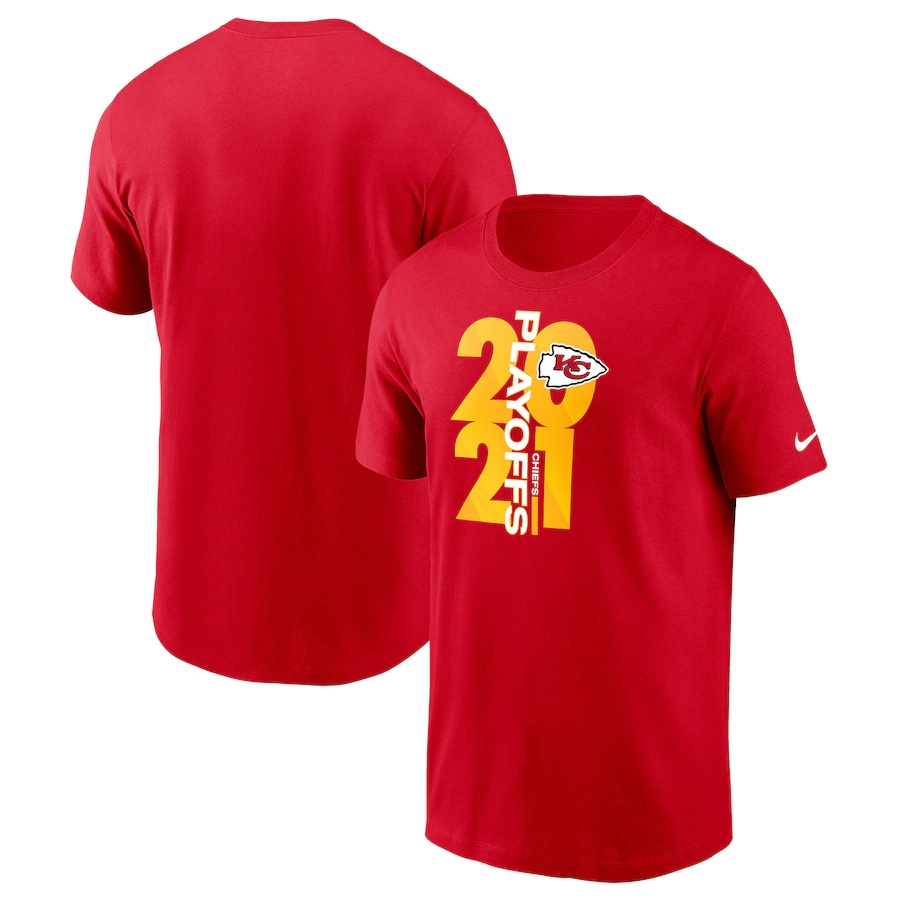 Men's Kansas City Chiefs Nike Red 2021 NFL Playoffs Bound T-Shirt