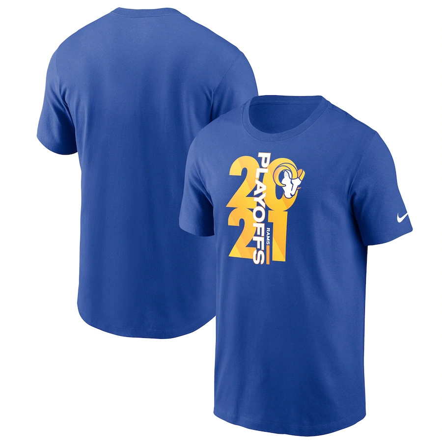 Men's Los Angeles Rams Nike Royal 2021 NFL Playoffs Bound T-Shirt