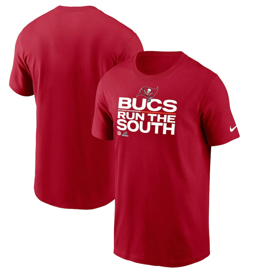 Men's Tampa Bay Buccaneers Nike Red 2021 NFC South Division Champions Trophy Collection T-Shirt