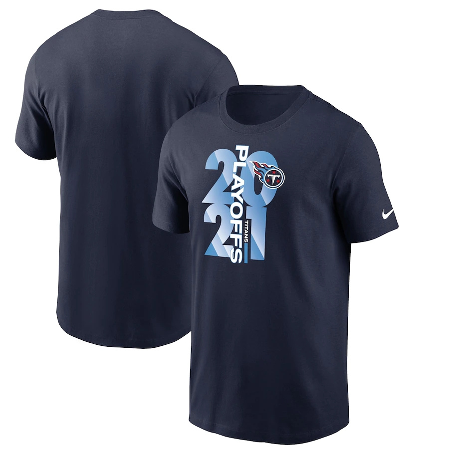 Men's Tennessee Titans Nike Navy 2021 NFL Playoffs Bound T-Shirt