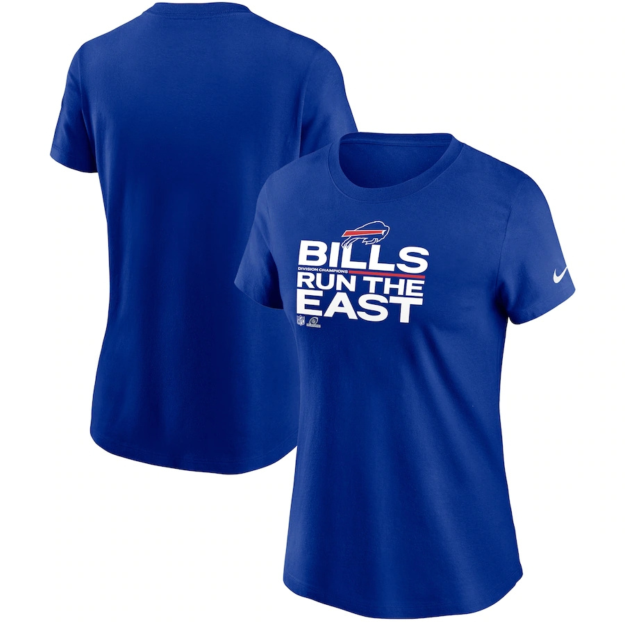 Women's Buffalo Bills Nike Royal 2021 AFC East Division Champions Trophy Collection T-Shirt