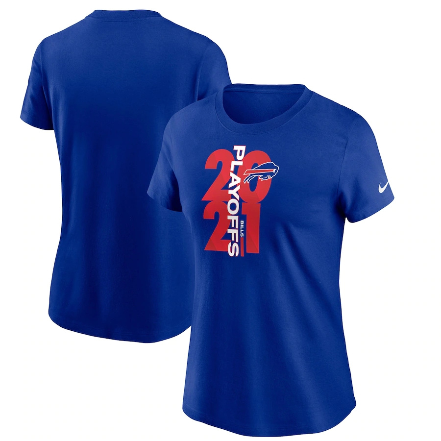 Women's Buffalo Bills Nike Royal 2021 NFL Playoffs Bound T-Shirt