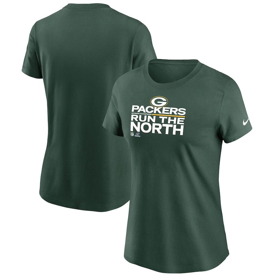 Women's Green Bay Packers Nike Green 2021 NFC North Division Champions Trophy Collection T-Shirt