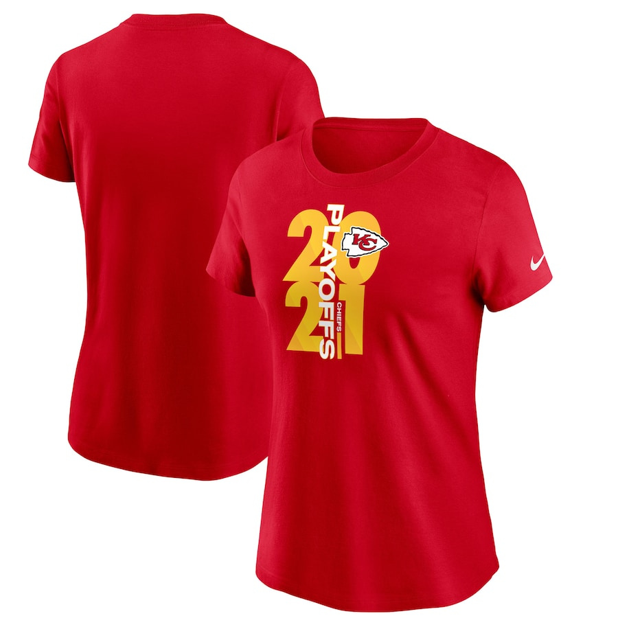 Women's Kansas City Chiefs Nike Red 2021 NFL Playoffs Bound T-Shirt