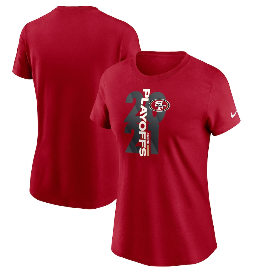 Women's San Francisco 49ers Nike Scarlet 2021 NFL Playoffs Bound T-Shirt