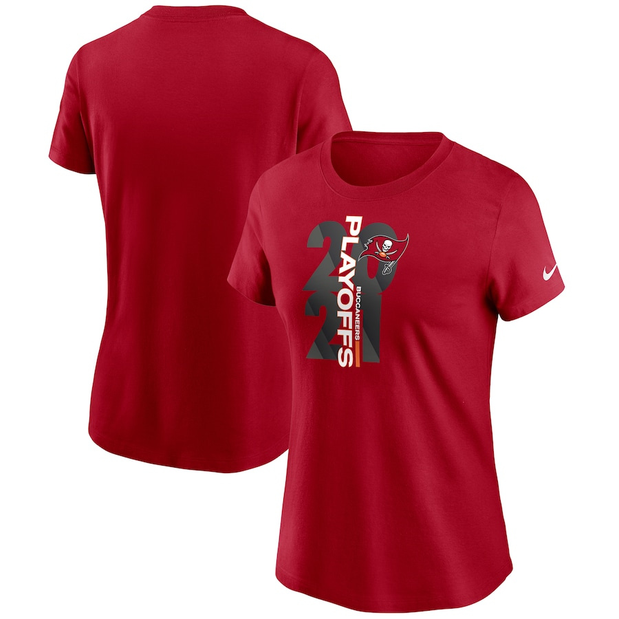 Women's Tampa Bay Buccaneers Nike Red 2021 NFL Playoffs Bound T-Shirt