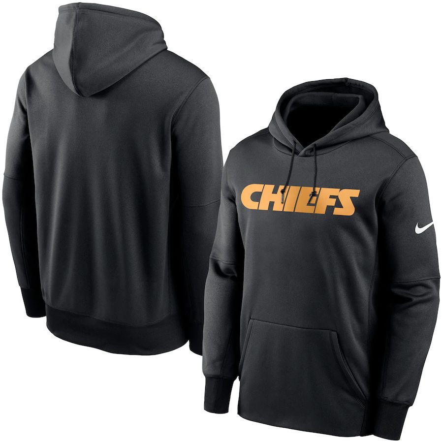 Kansas City Chiefs Nike Fan Gear Wordmark Performance Pullover Hoodie Black