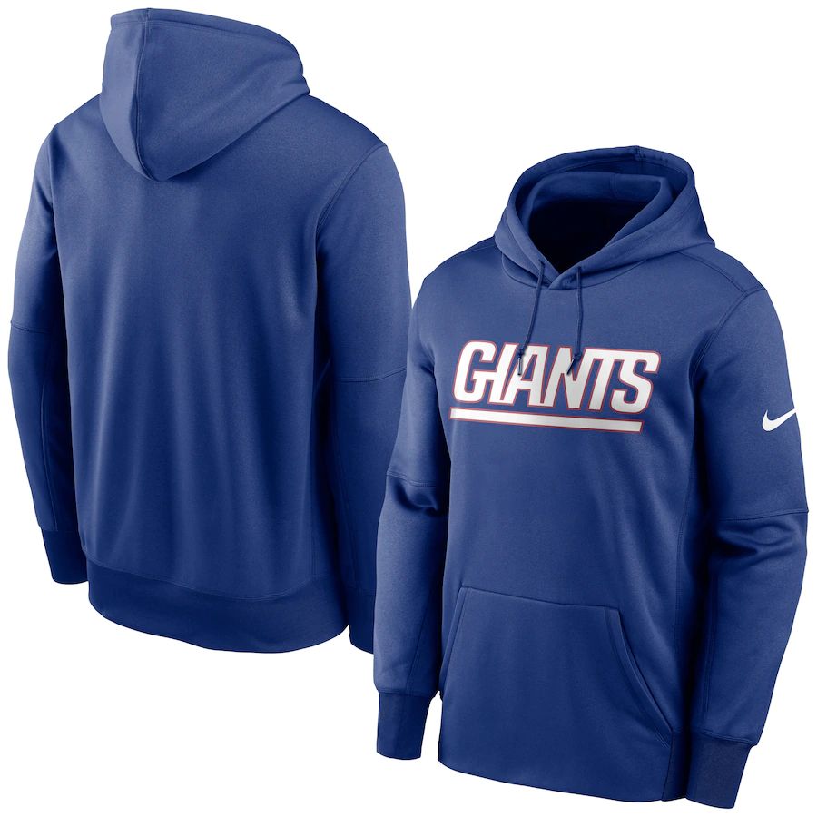 New York Giants Nike Fan Gear Wordmark Performance Pullover Hoodie Royal