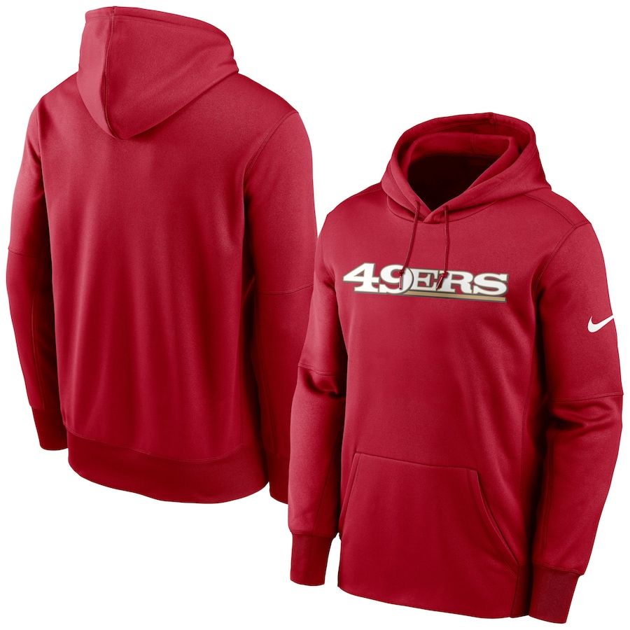 San Francisco 49ers Nike Fan Gear Wordmark Performance Pullover Hoodie Scarlet