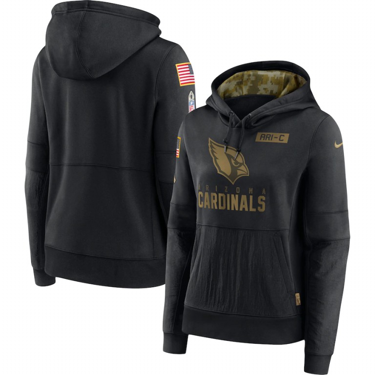 Arizona Cardinals Nike Women's 2020 Salute to Service Performance Pullover Hoodie Black