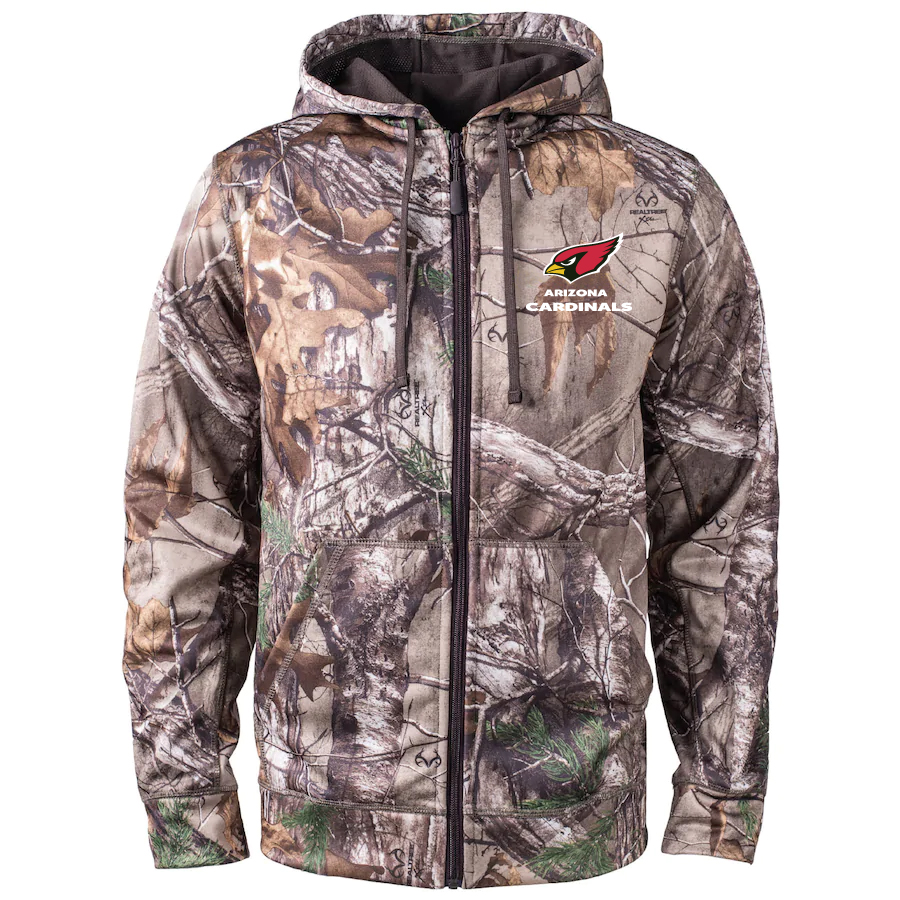 Arizona Cardinals 2020 NFL Men's Realtree Camo Full-Zip Hoodie