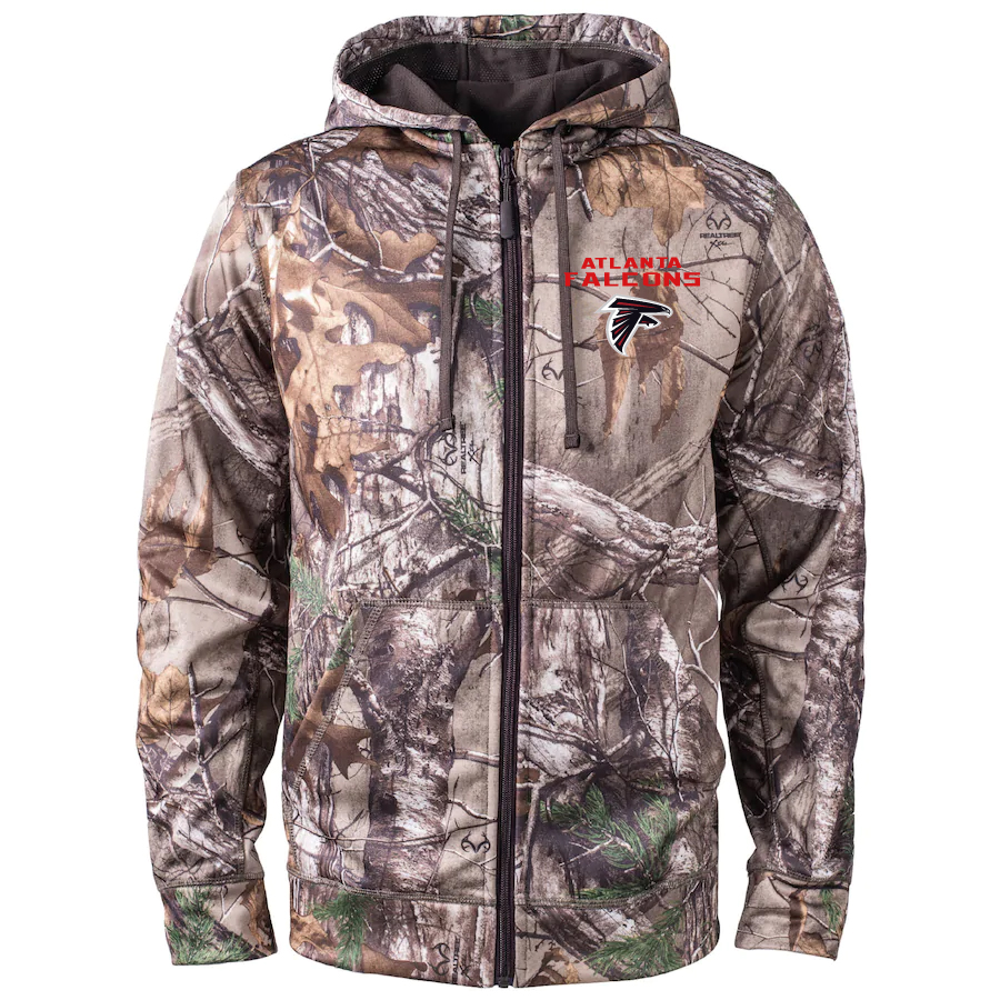 Atlanta Falcons 2020 NFL Men's Realtree Camo Full-Zip Hoodie