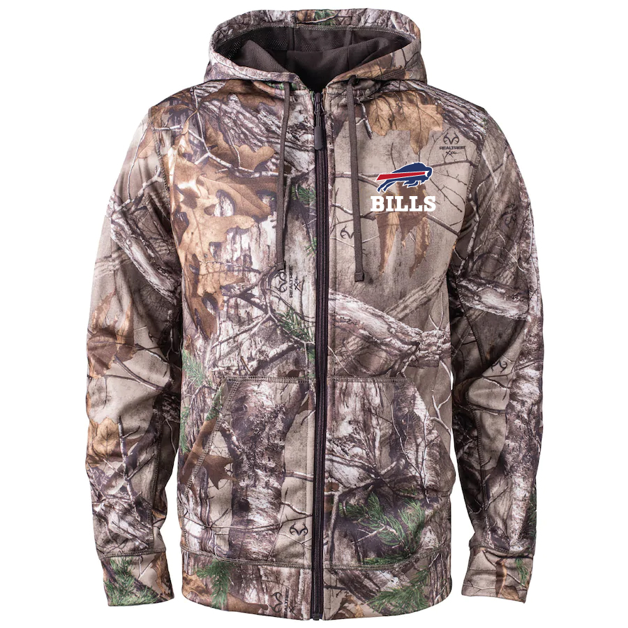 Buffalo Bills 2020 NFL Men's Realtree Camo Full-Zip Hoodie