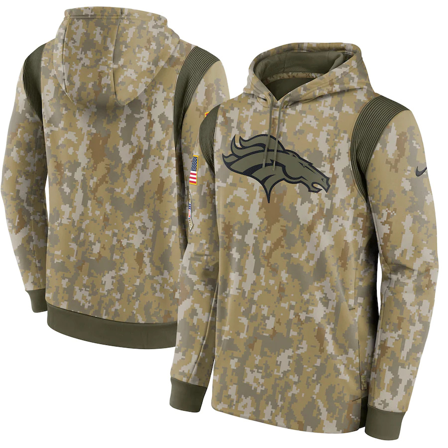 Denver Broncos Camo Nike 2021 Salute To Service Therma Performance Pullover Hoodie