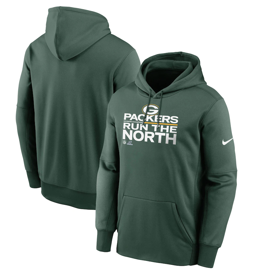 Men's Green Bay Packers Nike Green 2021 NFC North Division Champions Trophy Collection Pullover Hoodie