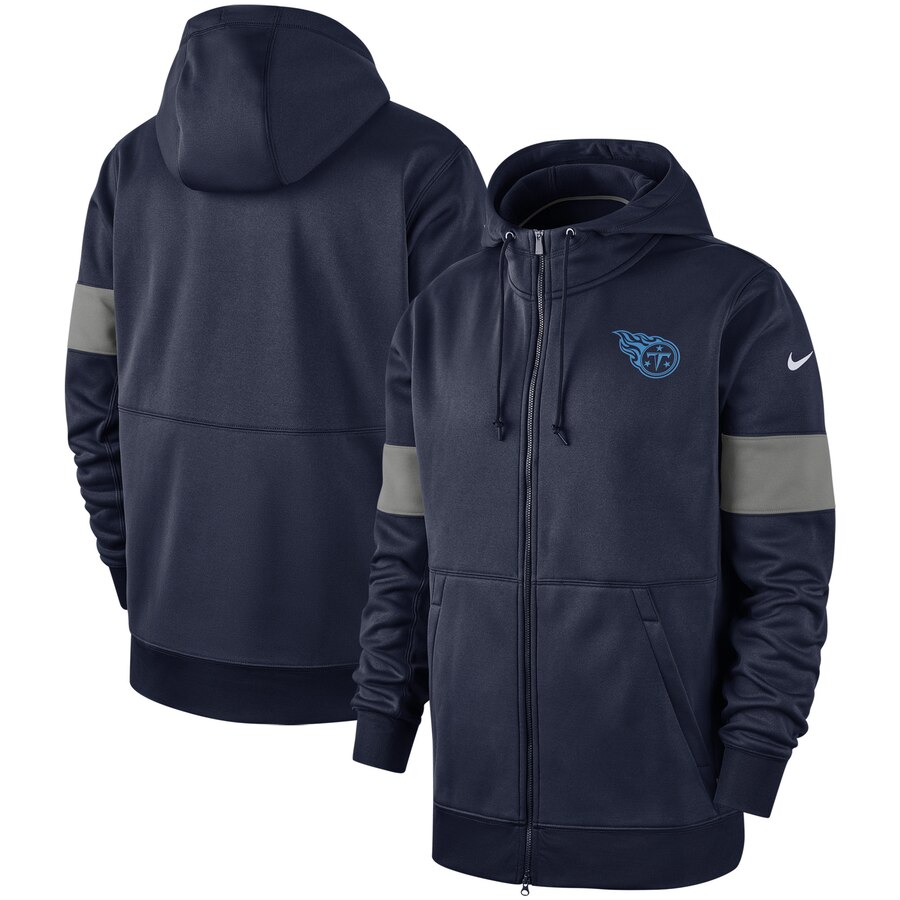 Tennessee Titans Nike Sideline Performance Full-Zip Hoodie Navy