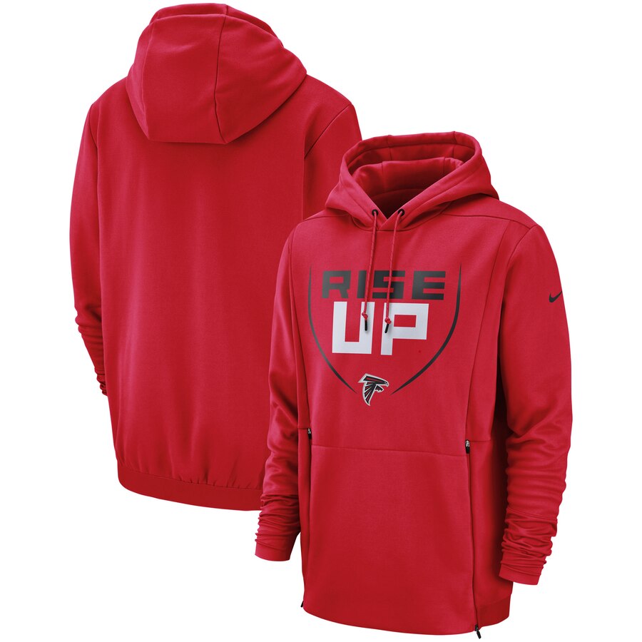 Atlanta Falcons Nike Sideline Local Performance Pullover Hoodie Red