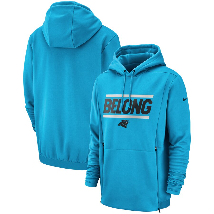 Carolina Panthers Nike Sideline Local Lockup Performance Pullover Hoodie Blue