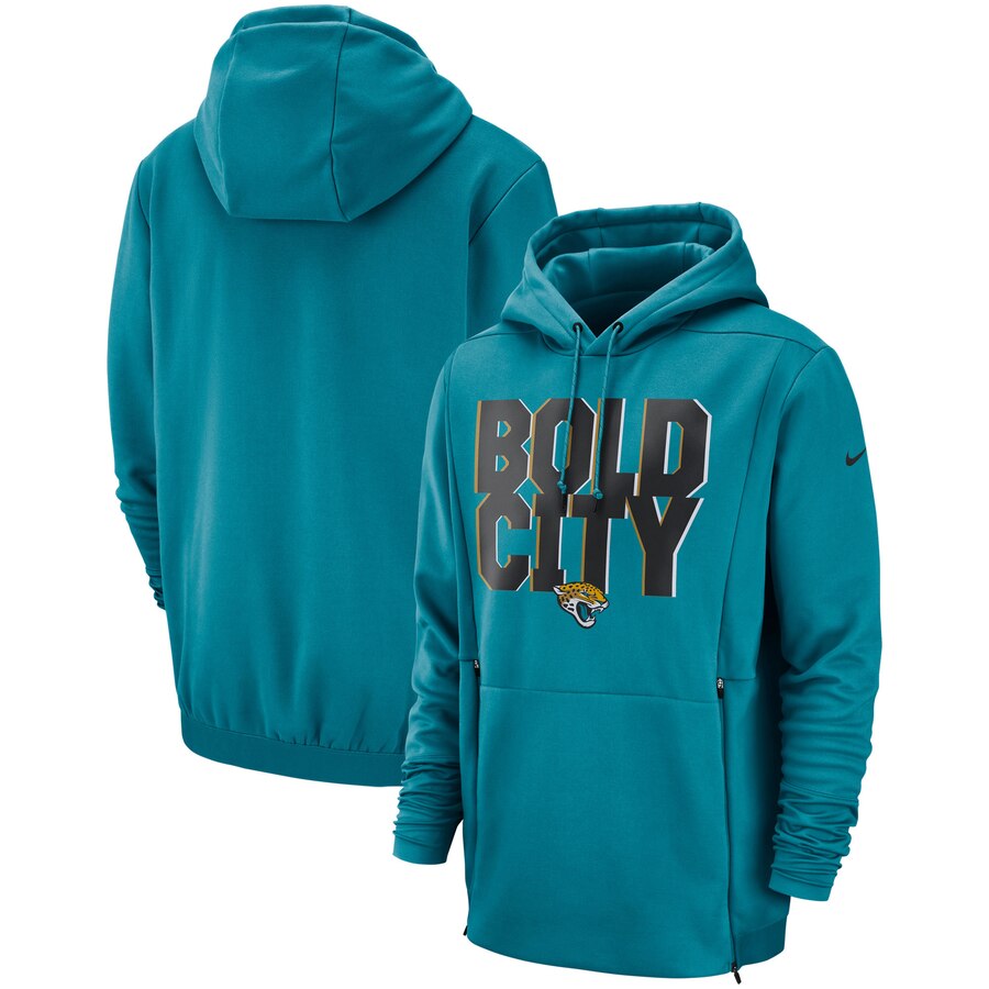 Jacksonville Jaguars Nike Sideline Local Lockup Performance Pullover Hoodie Teal