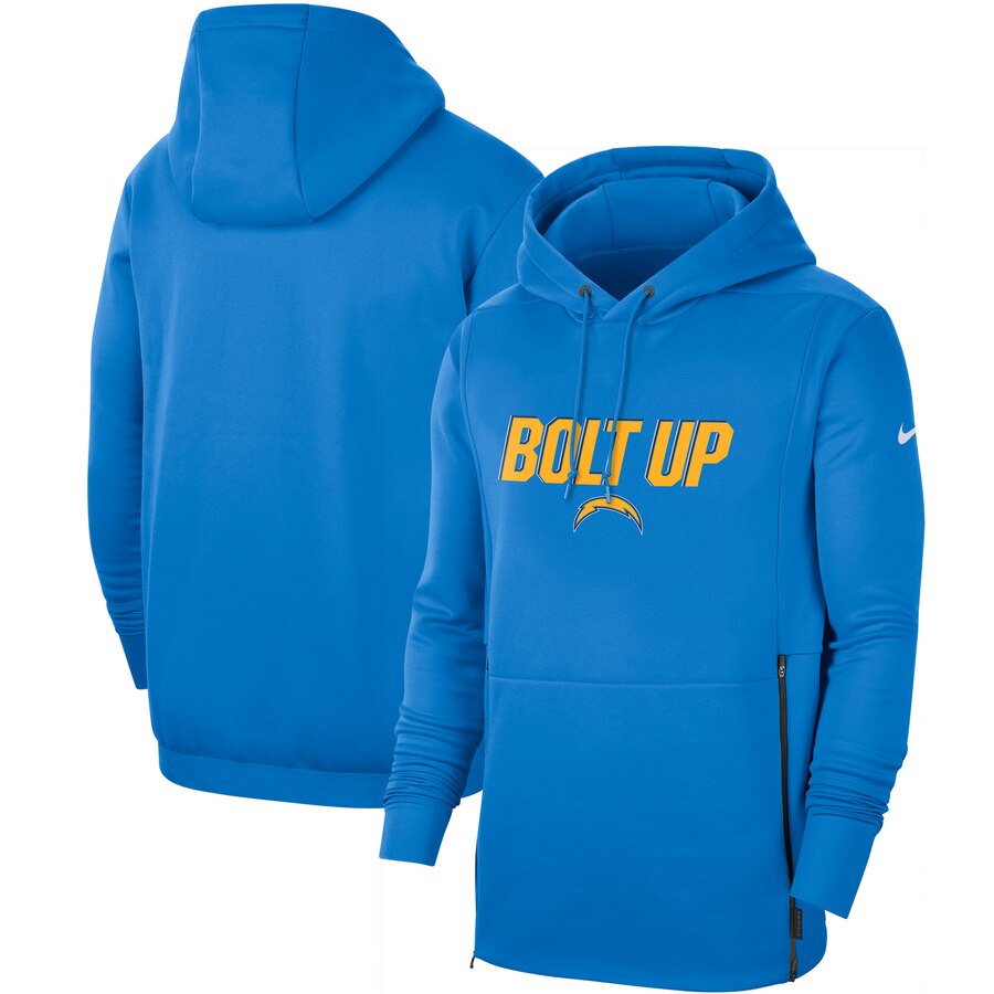 Los Angeles Chargers Nike Sideline Local Performance Pullover Hoodie Powder Blue