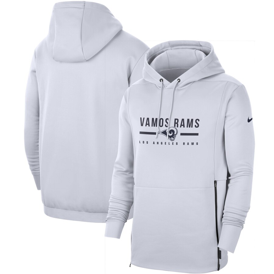 Los Angeles Rams Nike Sideline Local Performance Pullover Hoodie White