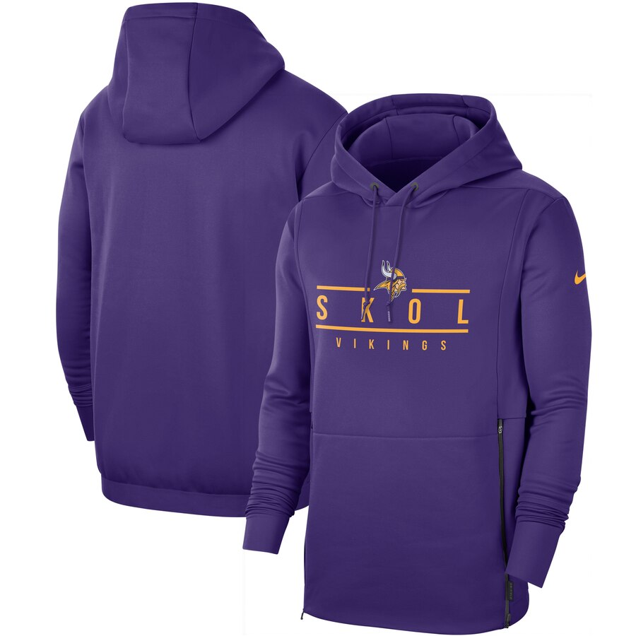 Minnesota Vikings Nike Sideline Local Performance Pullover Hoodie Purple