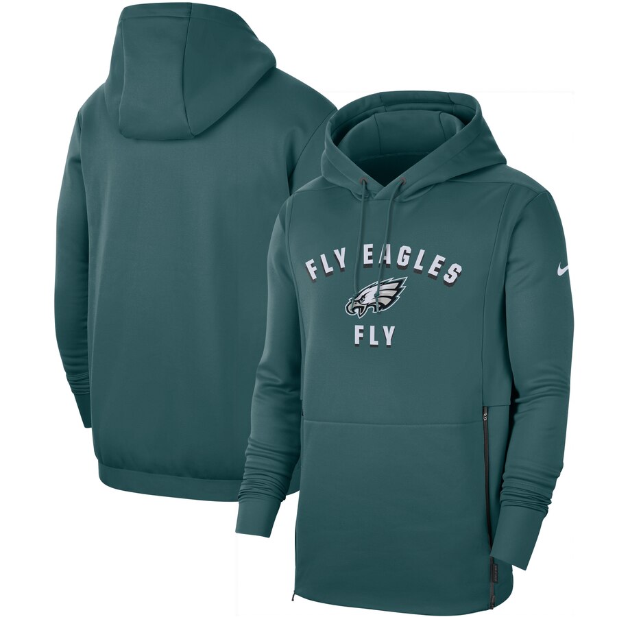 Philadelphia Eagles Nike Sideline Local Performance Pullover Hoodie Midnight Green