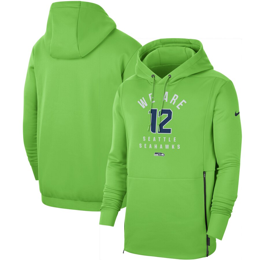 Seattle Seahawks Nike Sideline Local Performance Pullover Hoodie Neon Green