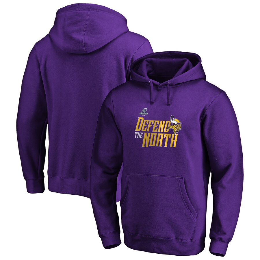 Minnesota Vikings 2019 NFL Playoffs Bound Hometown Checkdown Pullover Hoodie Purple