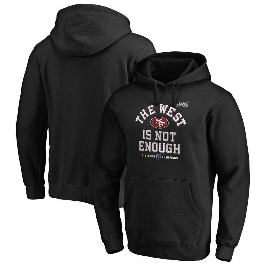 San Francisco 49ers NFL 2019 NFC West Division Champions Cover Two Pullover Hoodie Black