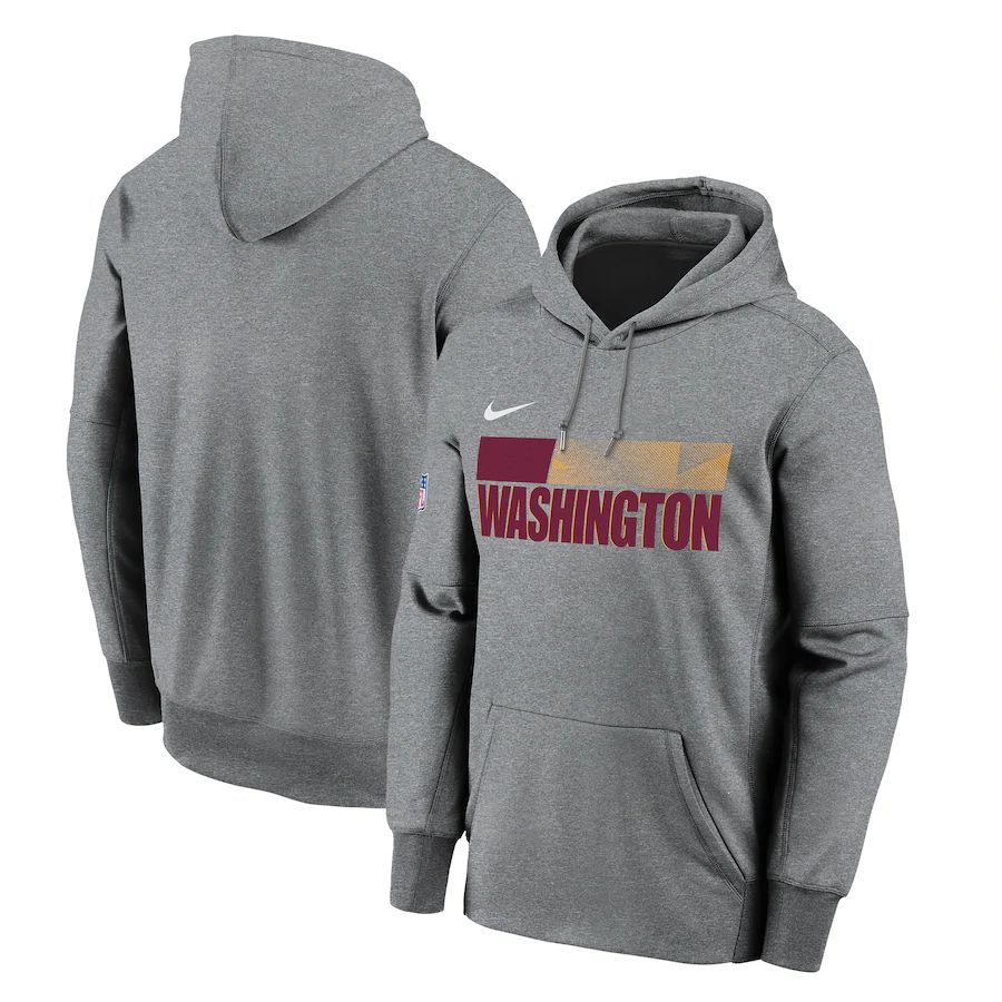 Washington Commanders Commanders Nike Sideline Impact Lockup Performance Pullover Hoodie Charcoal