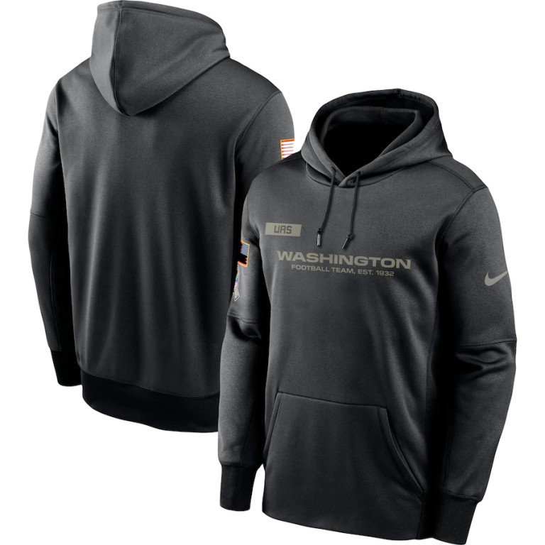 Washington Commanders Nike 2020 Salute to Service Sideline Performance Pullover Hoodie Black