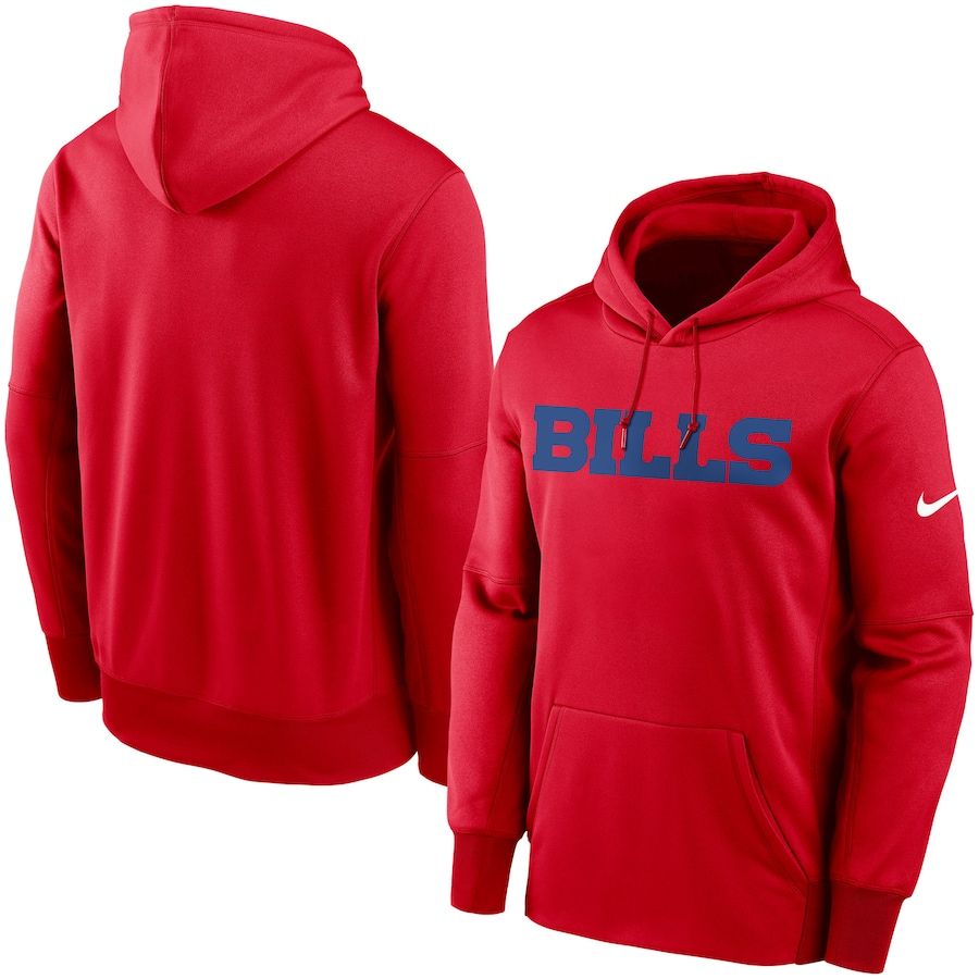 Buffalo Bills Nike Fan Gear Wordmark Performance Pullover Hoodie Red