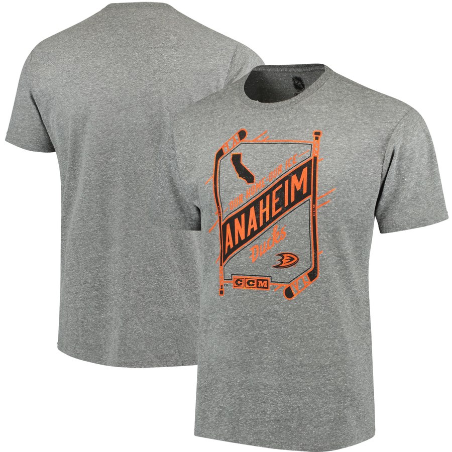 Anaheim Ducks CCM Our Home Our Ice Tri-Blend T-Shirt Gray