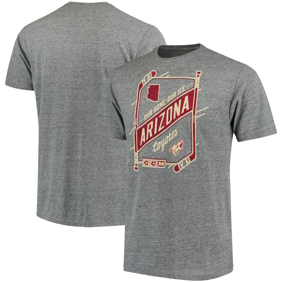 Arizona Coyotes CCM Our Home Our Ice Tri-Blend T-Shirt Gray