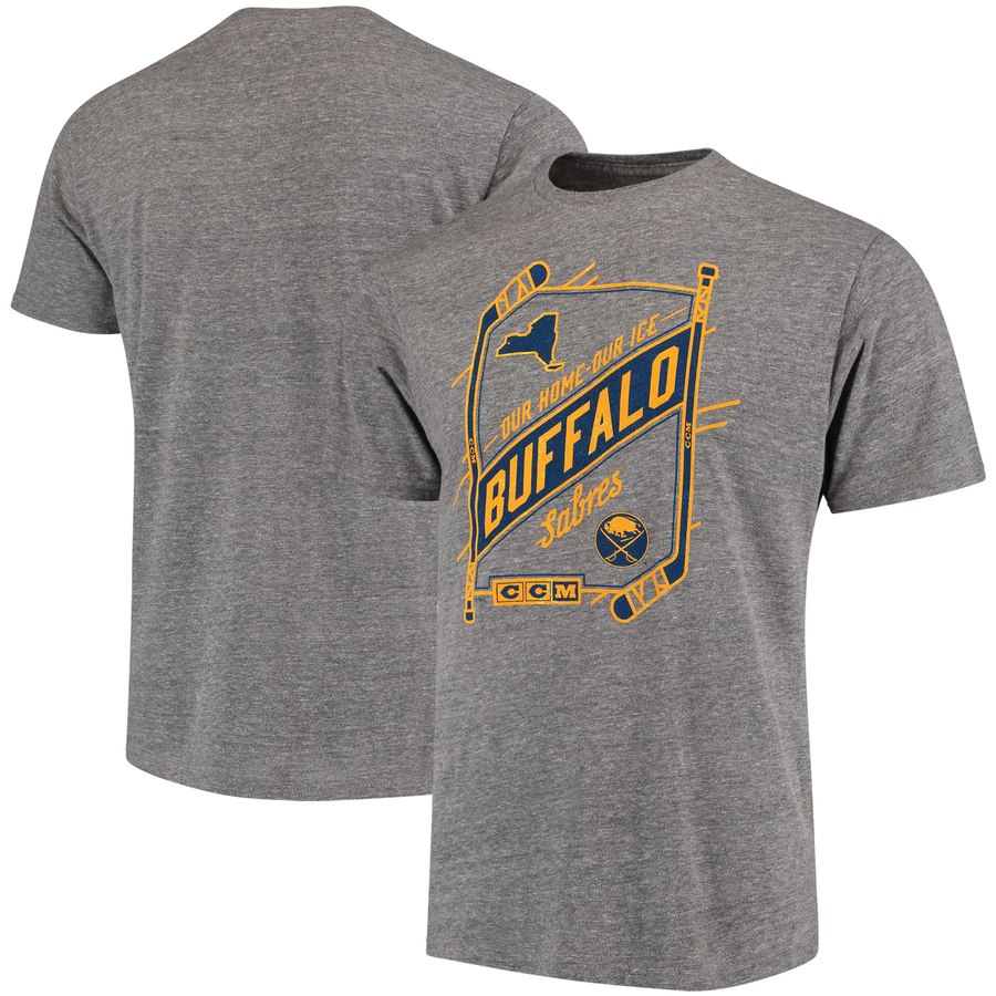 Buffalo Sabres CCM Our Home Our Ice Tri-Blend T-Shirt Gray