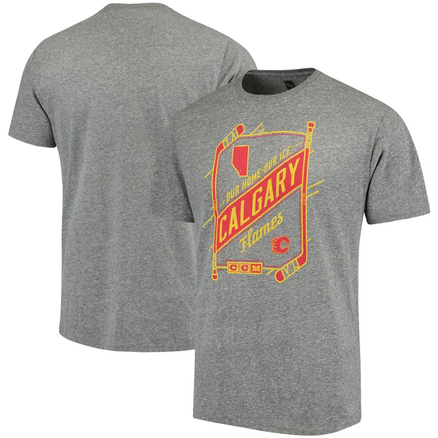 Calgary Flames CCM Our Home Our Ice Tri-Blend T-Shirt Gray