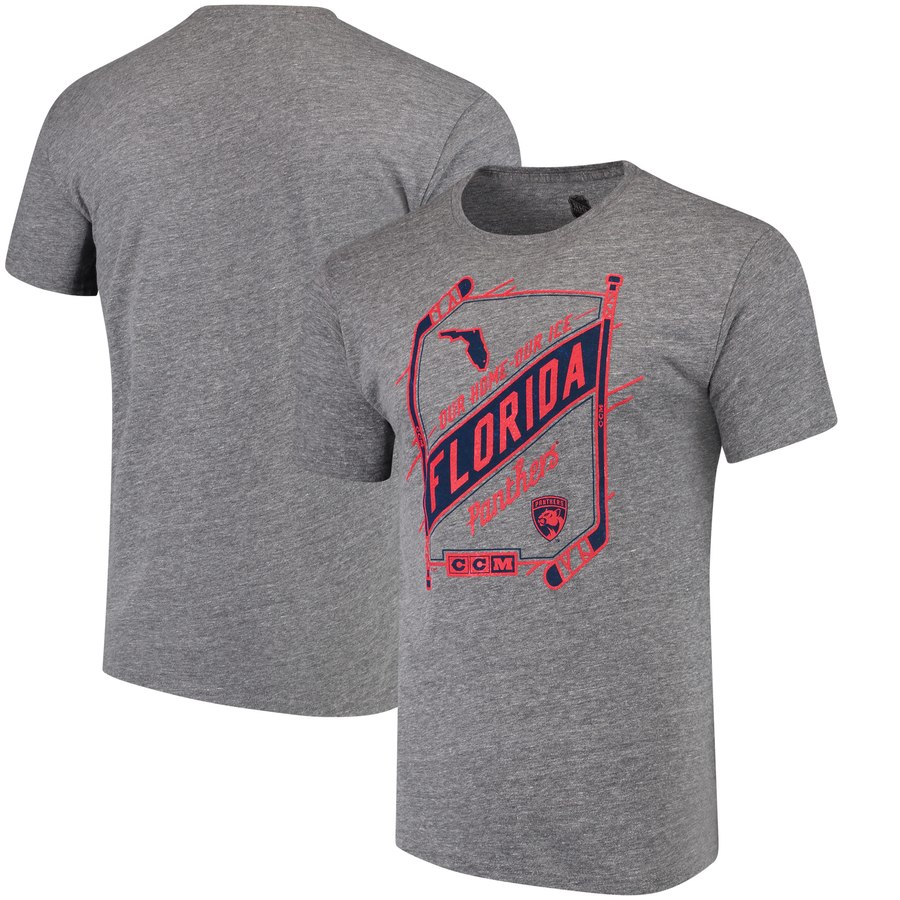 Florida Panthers CCM Our Home Our Ice Tri-Blend T-Shirt Gray